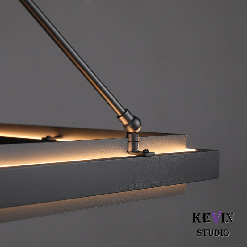 Baise Modern Round & Retangular Black Chandelier chandelier Kevin Studio Inc