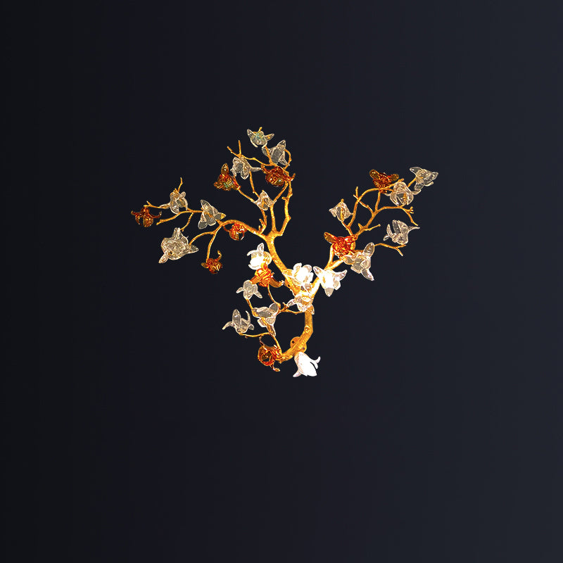 Luxury Villa Elegant Villa Blossom and Branch Chandelier, Kevin Studio Sconce 19.69" W x 21.65" H