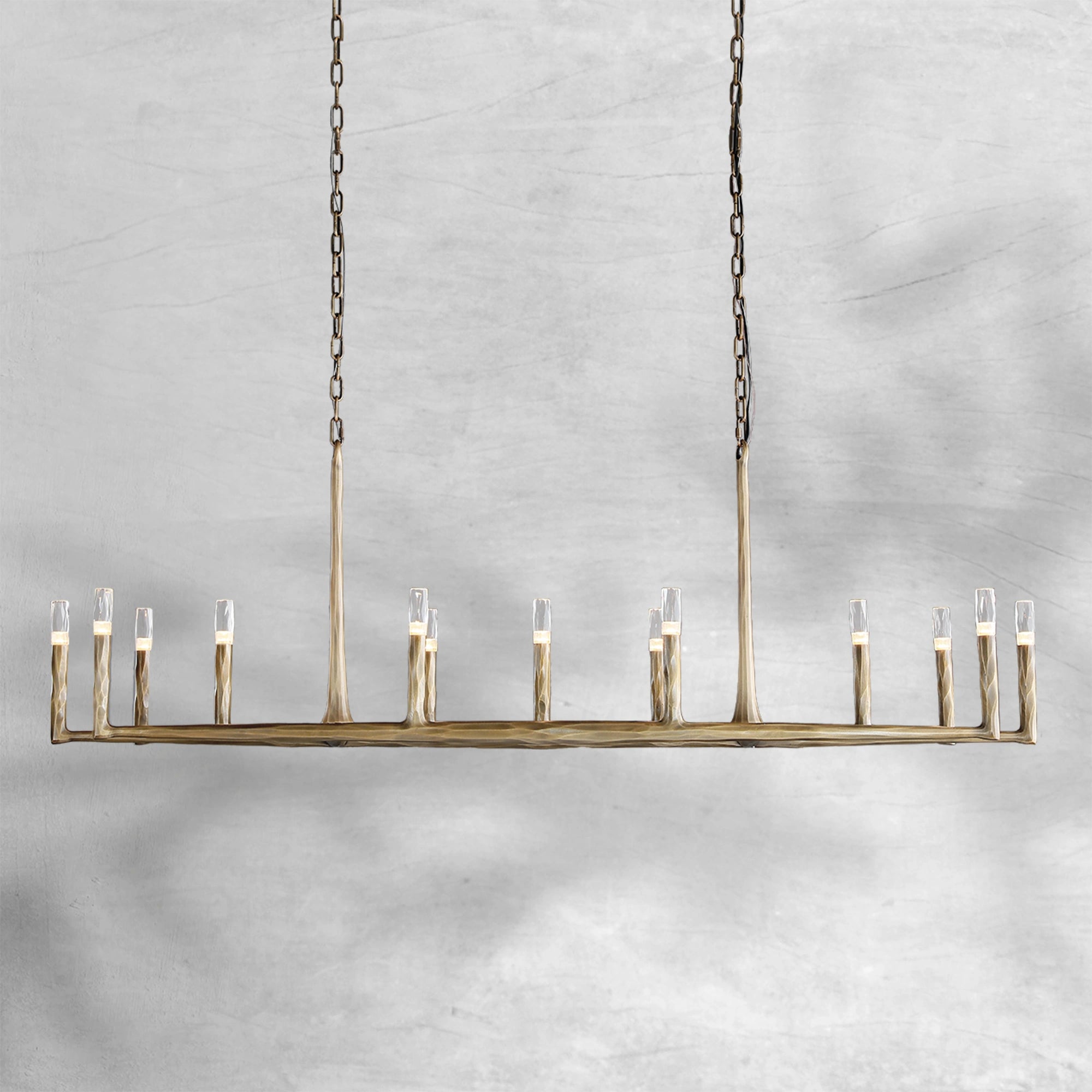 Thaddeas Forged Linear Chandelier 54"/72"/96"