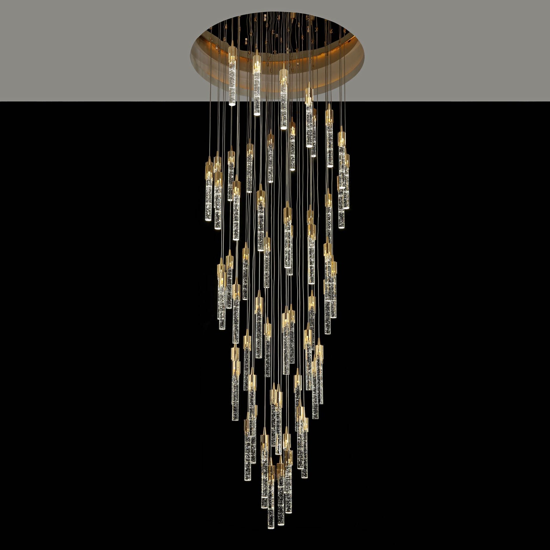 Modern Stair Light Foyer Staircase Hall Ceiling Lamps Spiral Stair Chandelier Crystal Droplight Luxury Hall Decoration Lights Chandeliers Kevinstudiolives