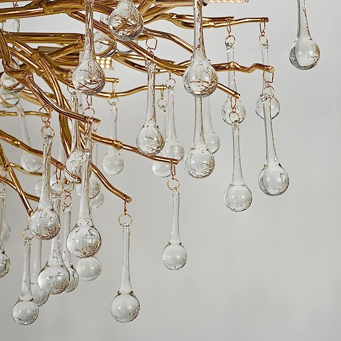 Stunning Tree Branch Crystal Chandelier With Clear Teardrop-shaped Glass Living/Dining Room Ceiling Lamp/Light Chandeliers Kevinstudiolives