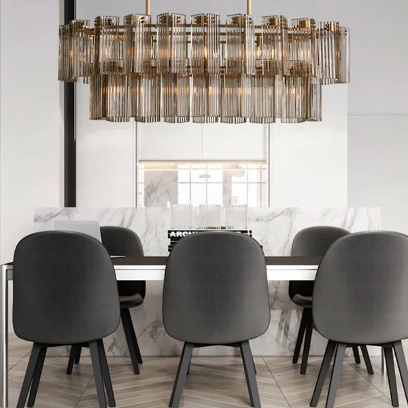 Delsie Oval Chandelier 51"63"72"