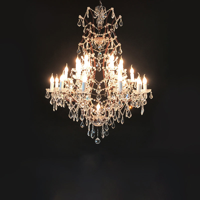 Luxury Traditional Crystal Round Chandelier chandeliers for dining room,chandeliers for stairways,chandeliers for foyer,chandeliers for bedrooms,chandeliers for kitchen,chandeliers for living room Kevin Studio Inc 40" D/25 Lights
