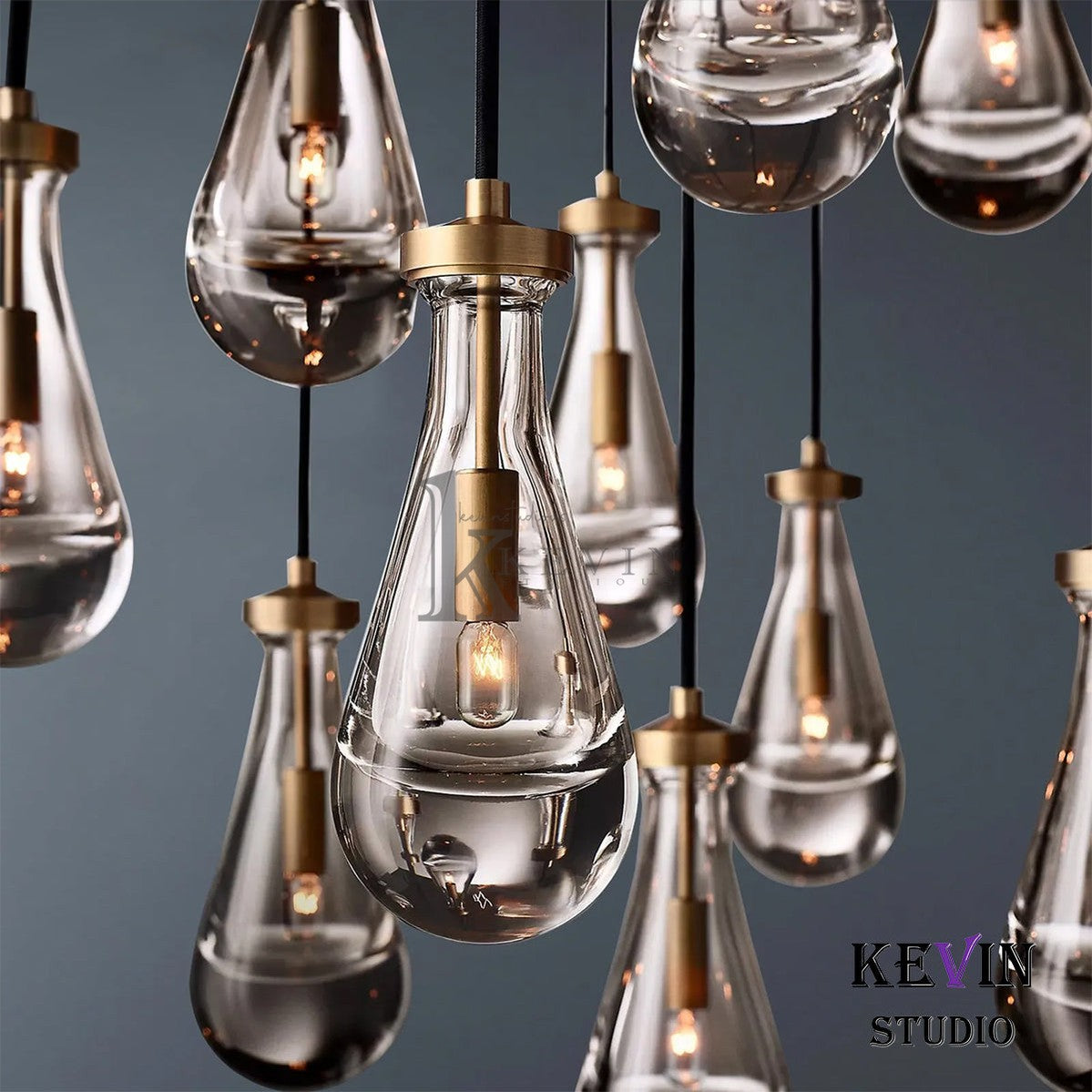Camelia Raindrop Modern Round Chandelier 18'' 36'' 47'' 60" chandelier Kevin Studio Inc