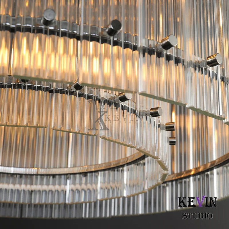 Soria Modern Glass Round Chandelier 22", 37", 48", 60" chandelier Kevin Studio Inc