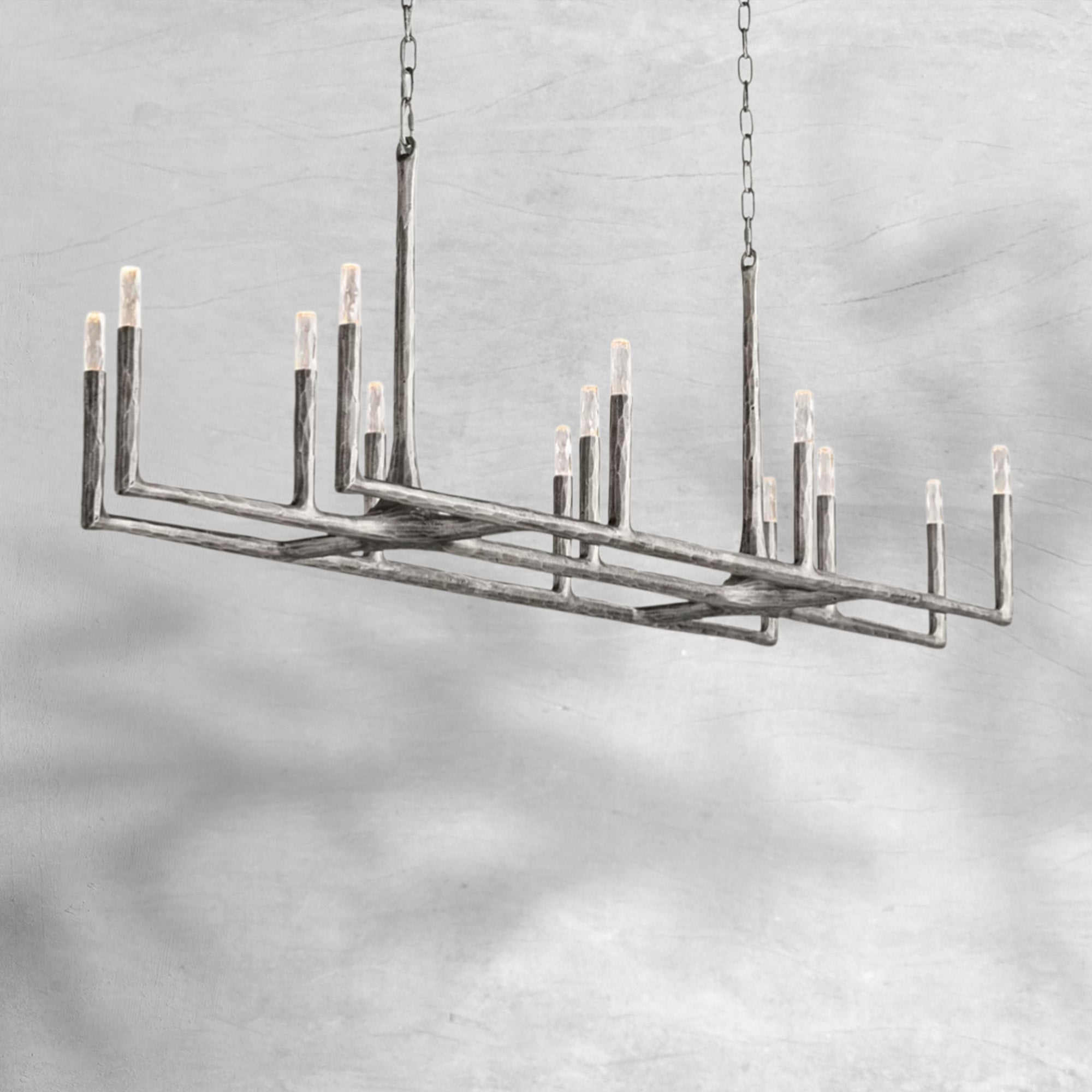 Thaddeas Forged Linear Chandelier 54"/72"/96"