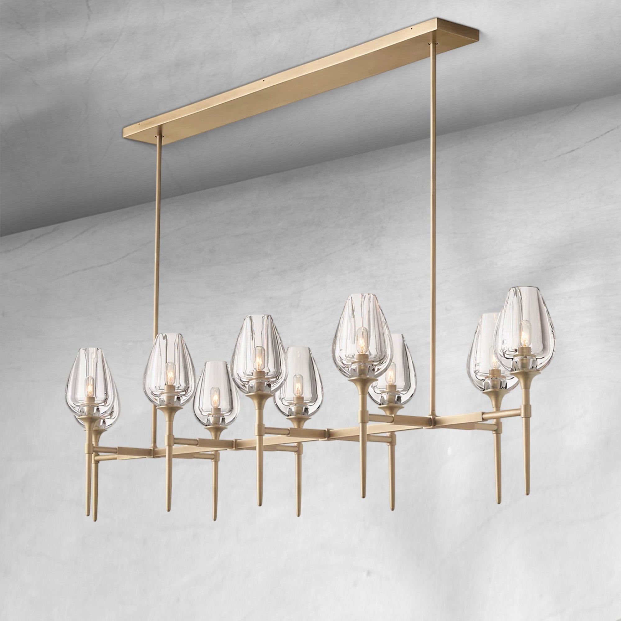 Tulipe Linear Chandelier 52", 65"