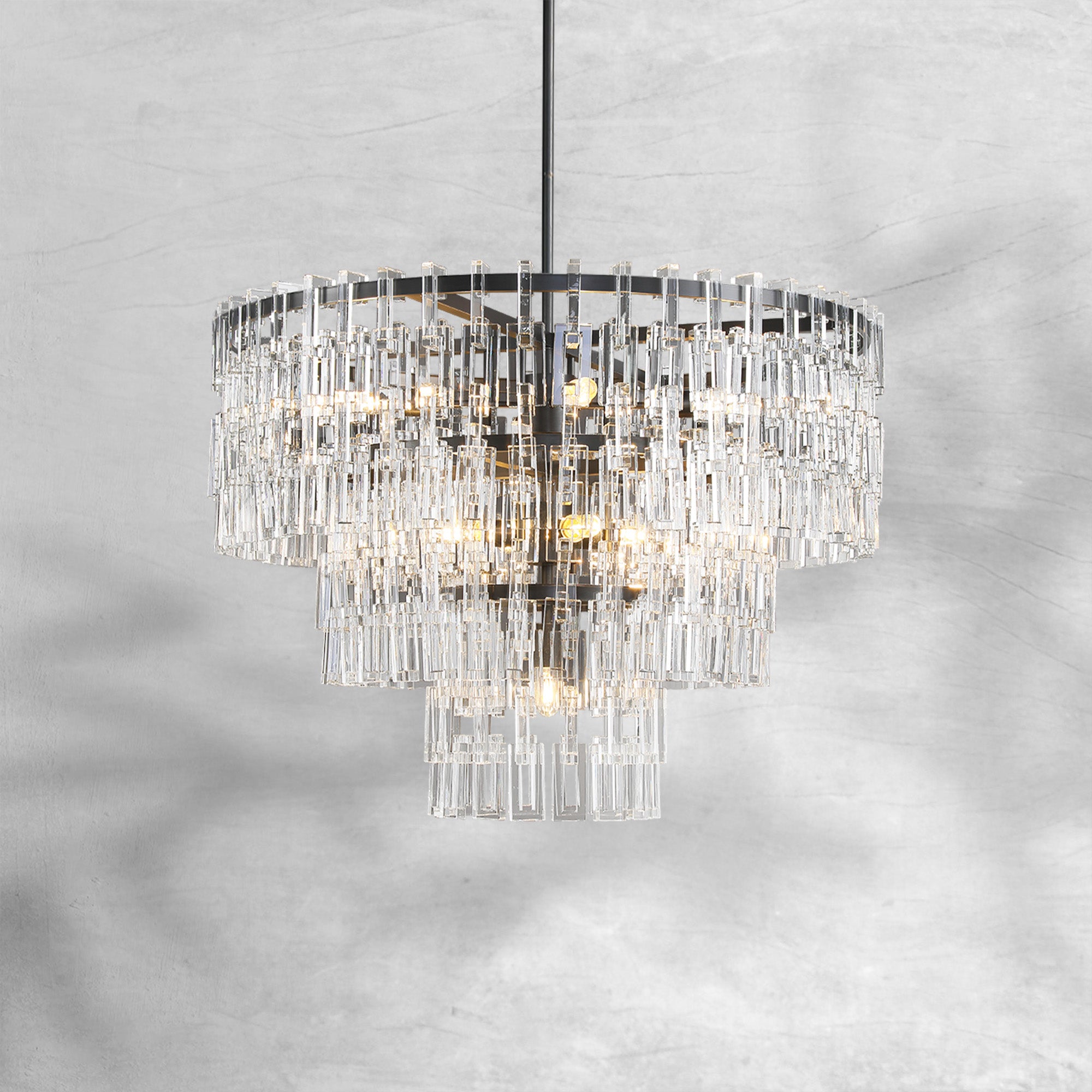 Marigan Modern Tiered Round Crystal Chandelier 36'', 48", 60"