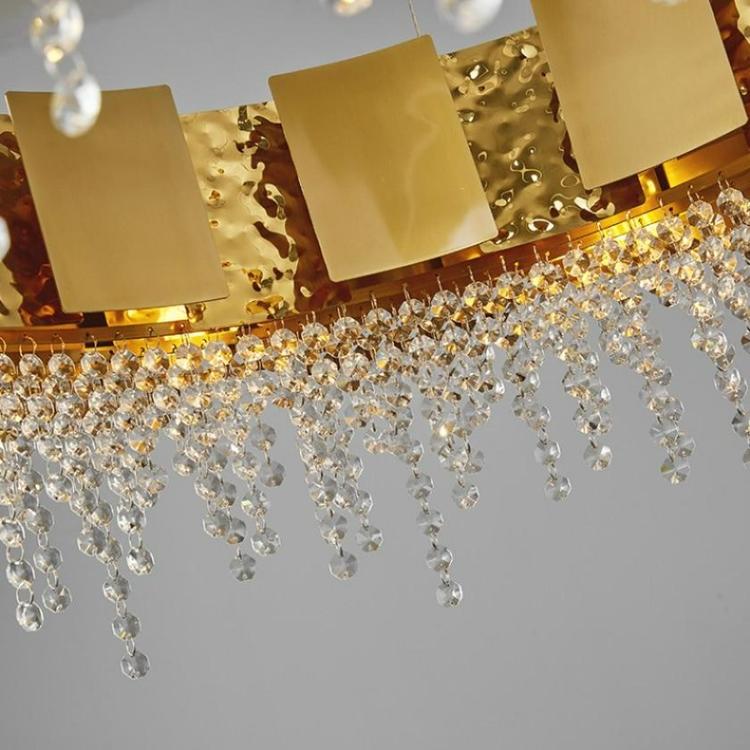 Kevin Kimbra Crystal Chandelier, Stainless Steel Pendant Light Chandelier for Room Chandeliers Kevinstudiolives