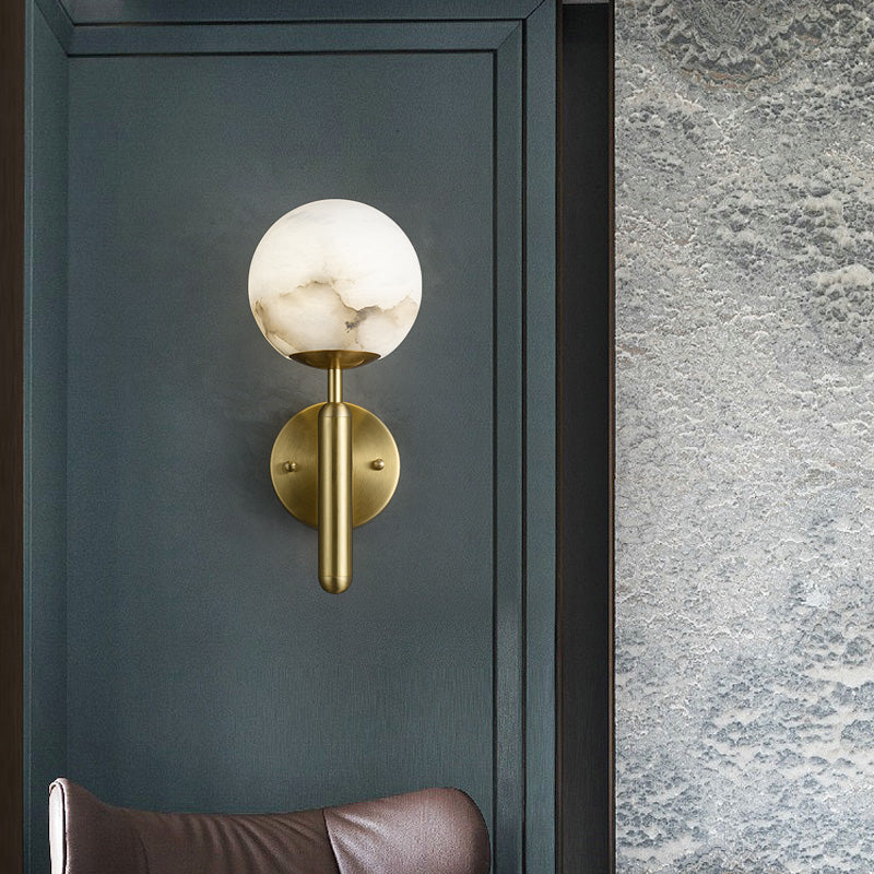 Savin Modern Alabaster Global Wall Light for Bedroom, Living Room wall sconce for bedroom,wall sconce for dining room,wall sconce for stairways,wall sconce for foyer,wall sconce for bathrooms,wall sconce for kitchen,wall sconce for living room Kevin Studio Inc