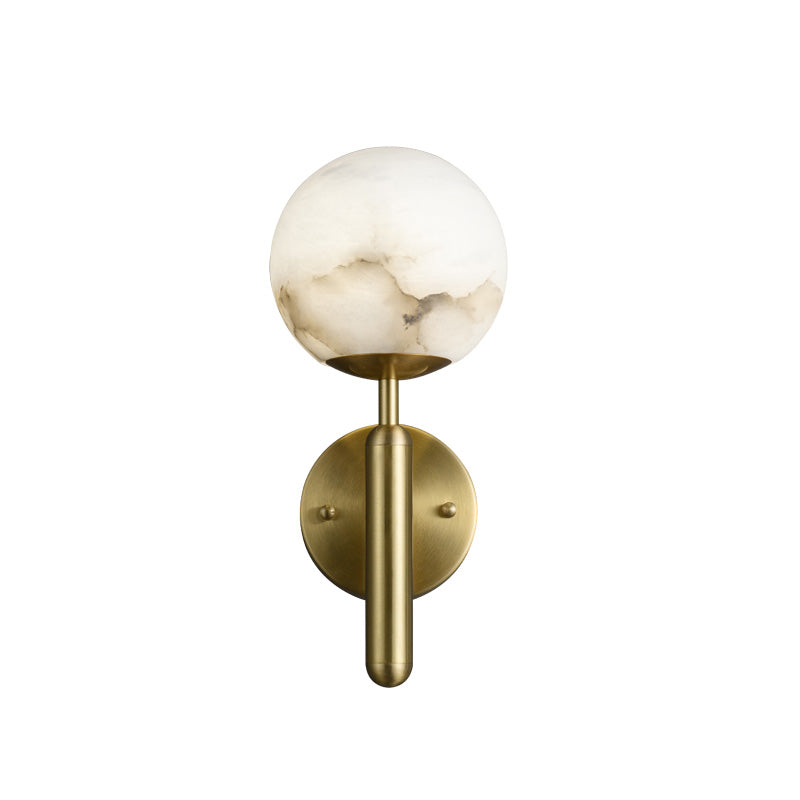 Savin Modern Alabaster Global Wall Light for Bedroom, Living Room wall sconce for bedroom,wall sconce for dining room,wall sconce for stairways,wall sconce for foyer,wall sconce for bathrooms,wall sconce for kitchen,wall sconce for living room Kevin Studio Inc