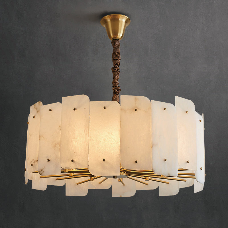 Alabaster Lorry Round Chandelier 20" 31" chandeliers for dining room,chandeliers for stairways,chandeliers for foyer,chandeliers for bedrooms,chandeliers for kitchen,chandeliers for living room Kevin Studio Inc