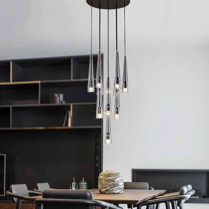 Kevin Luxury Apoli Round Crystal Chandelier chandeliers for dining room,chandeliers for stairways,chandeliers for foyer,chandeliers for bedrooms,chandeliers for kitchen,chandeliers for living room Kevin Studio Inc