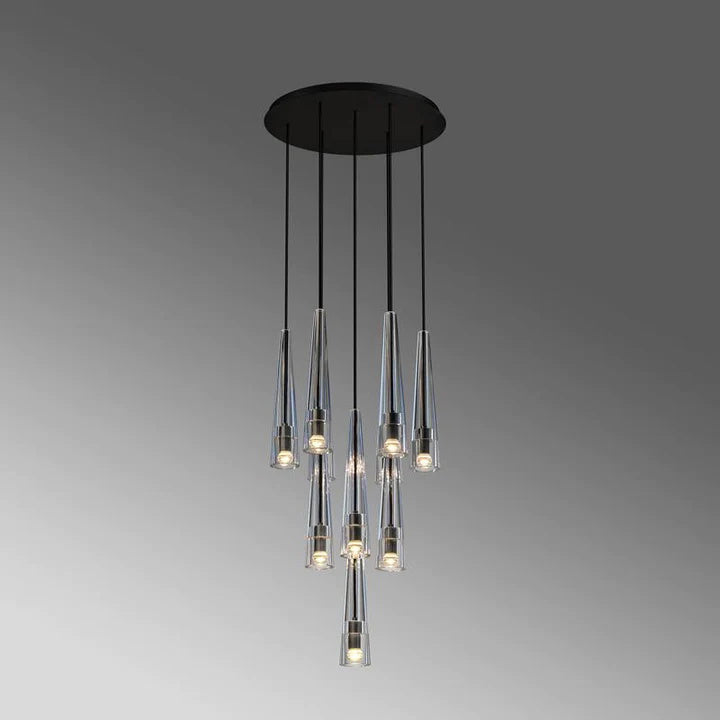 Kevin Luxury Apoli Round Crystal Chandelier chandeliers for dining room,chandeliers for stairways,chandeliers for foyer,chandeliers for bedrooms,chandeliers for kitchen,chandeliers for living room Kevin Studio Inc
