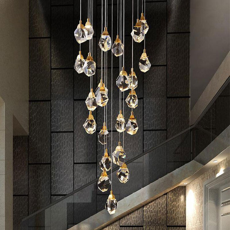 Masonry Faceted Crystal Prisms Chandelier Chandelier Kevin Studio 28"W-26 lights