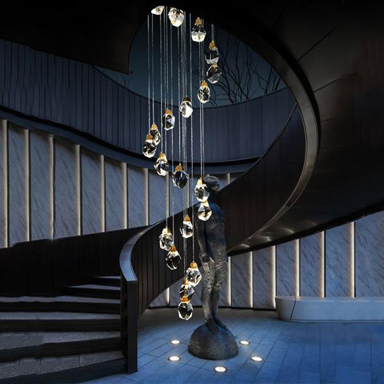 Masonry Faceted Crystal Prisms Chandelier Chandelier Kevin Studio