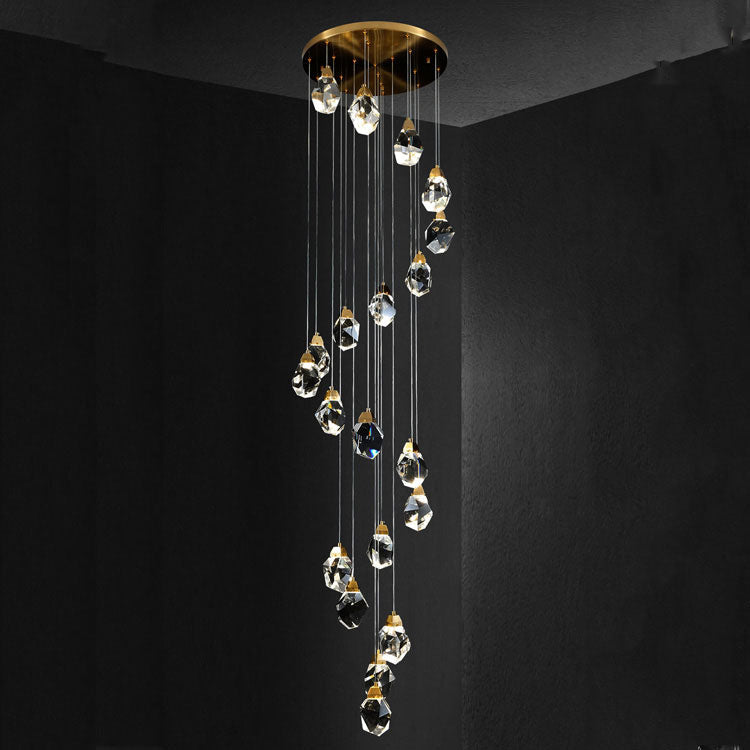 Masonry Faceted Crystal Prisms Chandelier Chandelier Kevin Studio 20- lights