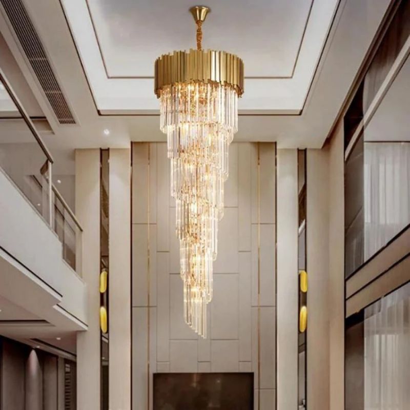 Kevin Bobon Louis 2-Story Crystal Round Chandelier Chandeliers Kevinstudiolives
