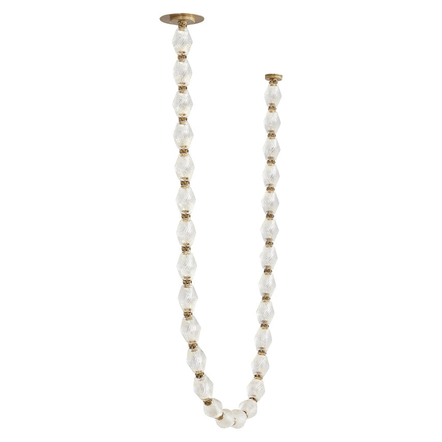 Luxury Crystal Beaded Long Chandelier for High Ceiling 12ft/10ft(customize) Pendant Light Kevin Studio