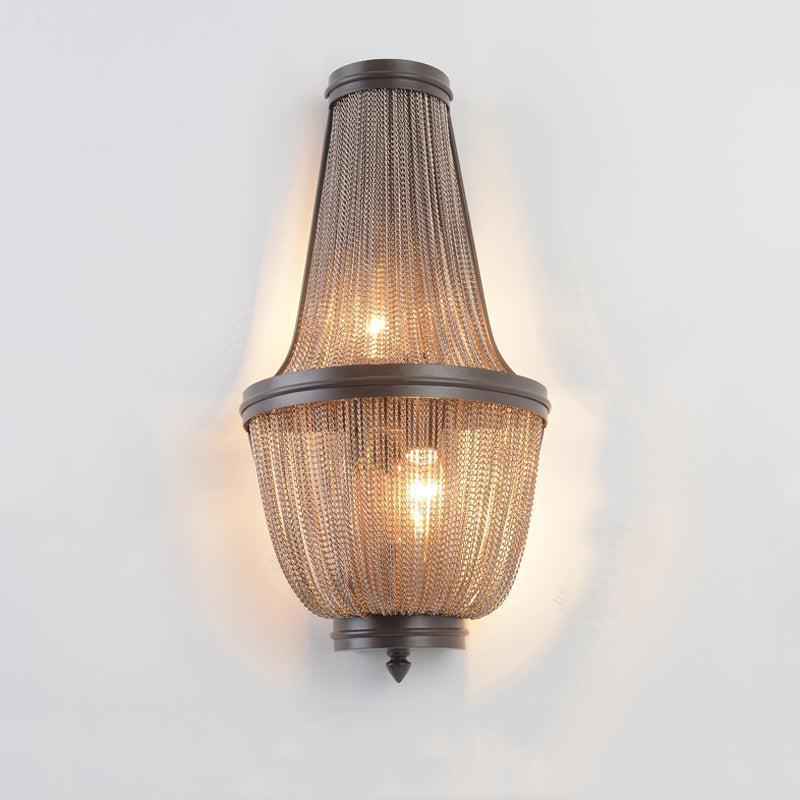 Aluminum Chain Wall Sconce for Living Room
