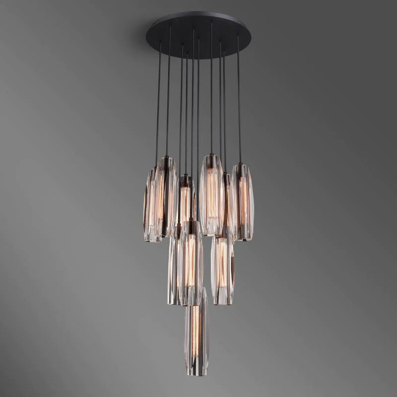 Chrissi Crystal 10-Light Round Chandelier chandelier for bedroom,chandelier for dining room,chandelier for stairways,chandelier for foyer,chandelier for bathrooms,chandelier for living room Kevin Studio Inc