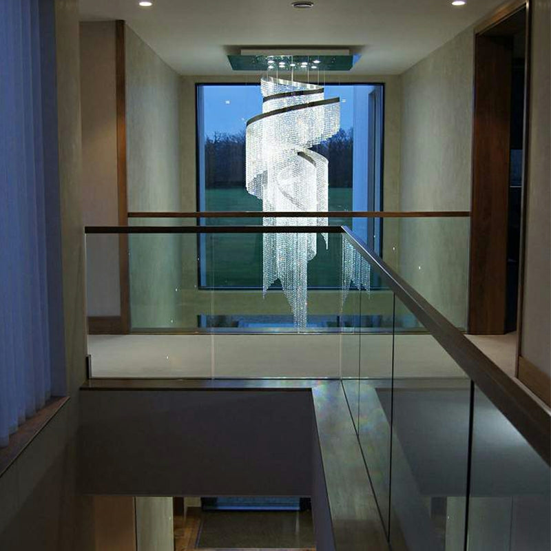 Contemporary Villa Loft Crystal Chandelier, High End Staircase Chandelier Design Chandeliers Kevinstudiolives