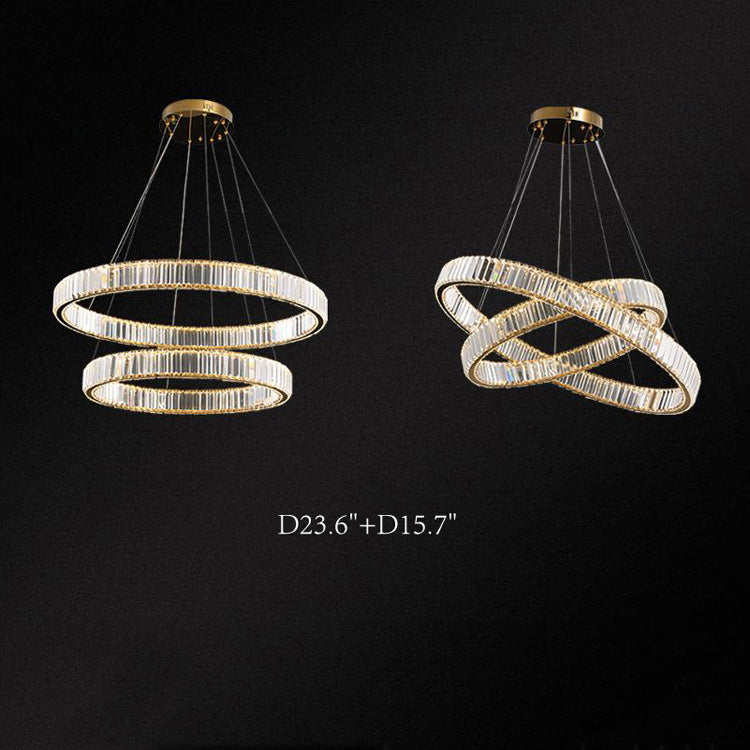Kevin Doro Crystal Round Chandelier Chandelier Kevinstudiolives D23.6"+D15.7"