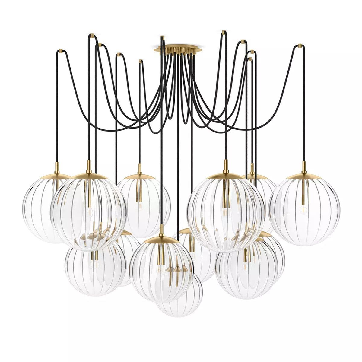 Terry Crystal Ball Spider Chandelier Clear Ribbon Glass Chandelier Kevin Studio
