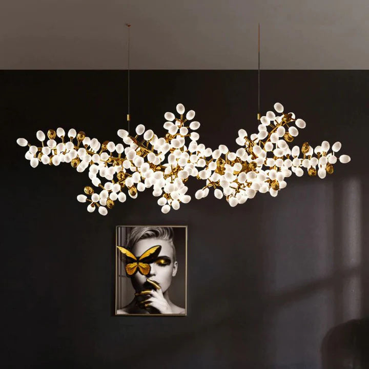 Kevin Luxury Escamoles Horizontal Grape Chandelier chandelier for bedroom,chandelier for dining room,chandelier for stairways,chandelier for foyer,chandelier for bathrooms,chandelier for living room Kevinstudiolives