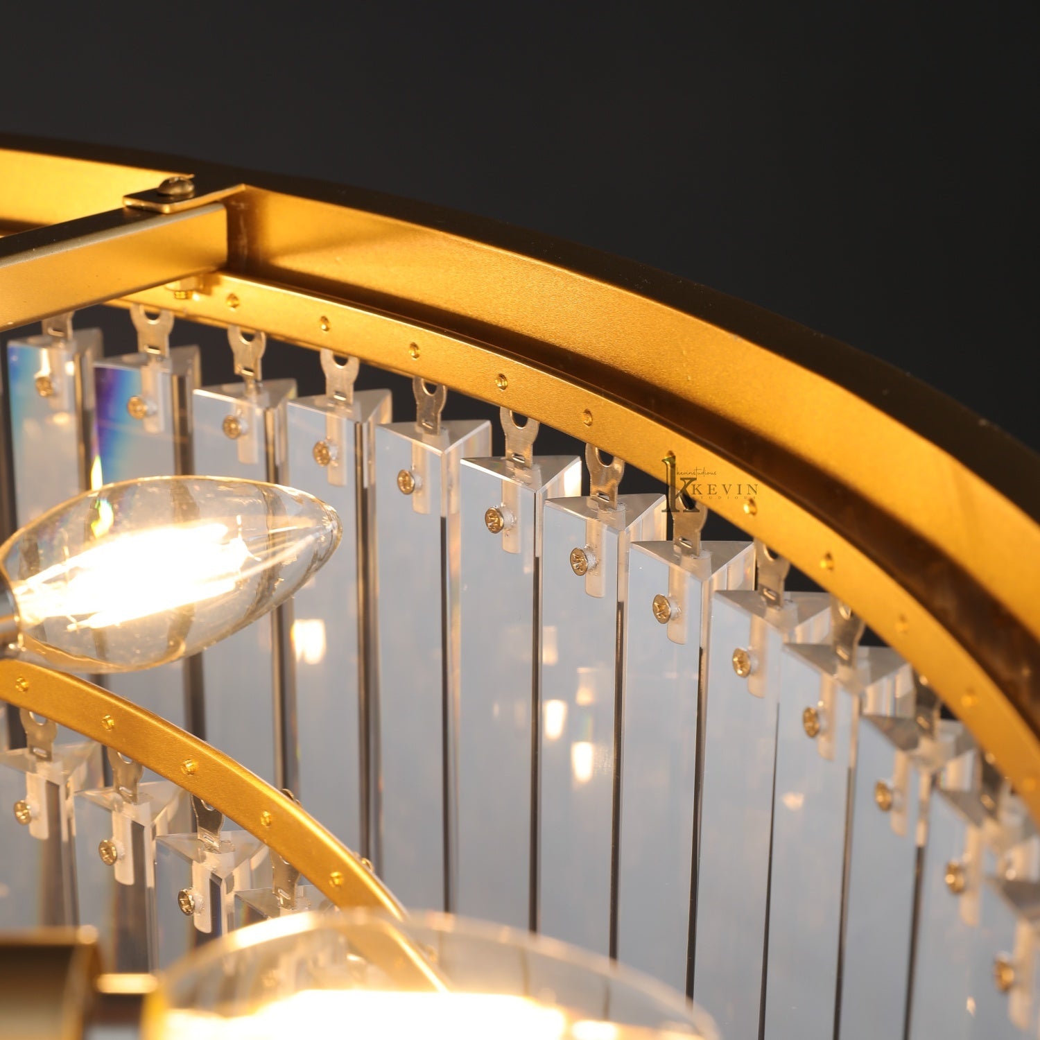 Zestra 3-Layer Crystal Round Chandelier