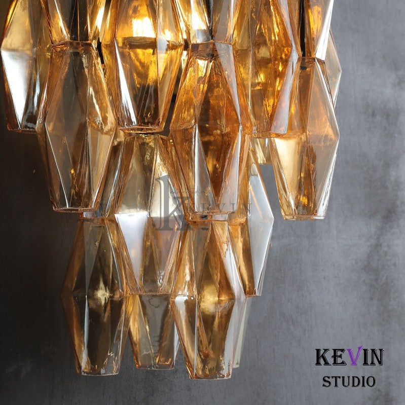 Caelin Modern Glass Wall Sconce 19", 30" wall sconce Kevin Studio Inc
