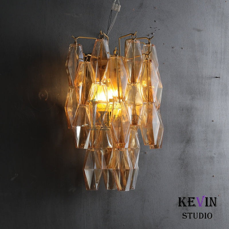 Caelin Modern Glass Wall Sconce 19", 30" wall sconce Kevin Studio Inc