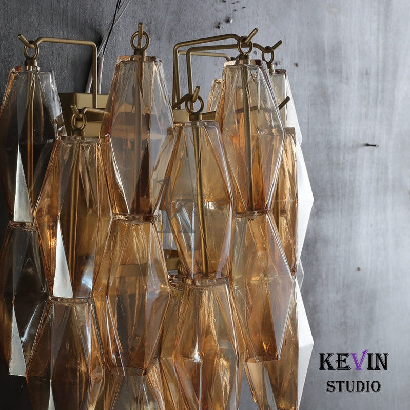 Caelin Modern Glass Wall Sconce 19", 30" wall sconce Kevin Studio Inc