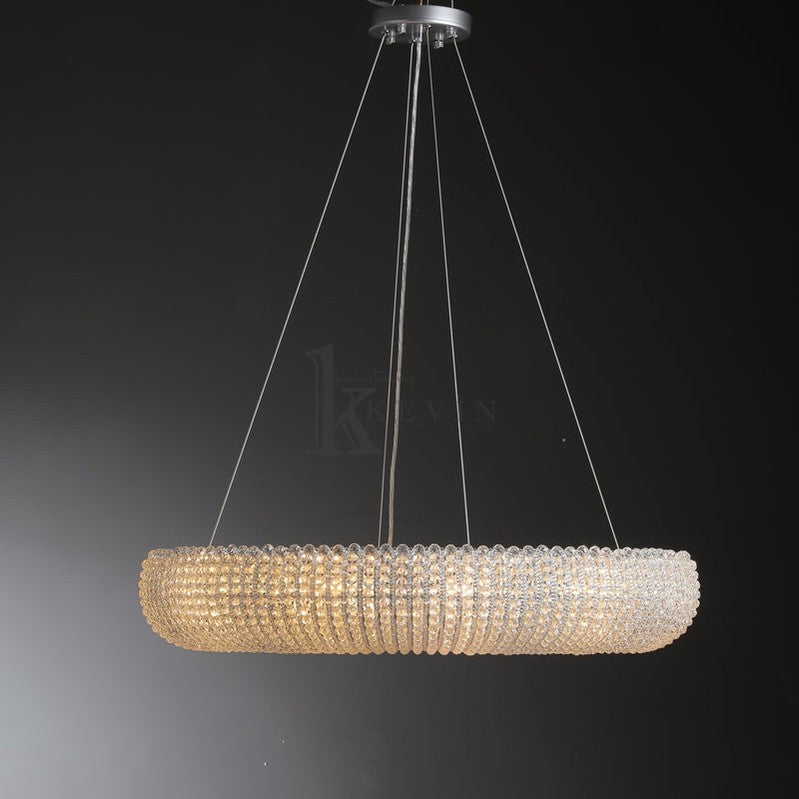 Notus Modern Halo Round Clear Crystal Chandelier chandelier Kevin Studio Inc 41"