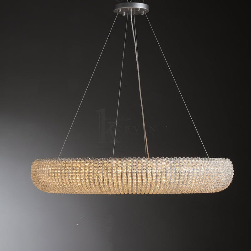 Notus Modern Halo Round Clear Crystal Chandelier chandelier Kevin Studio Inc 59‘’