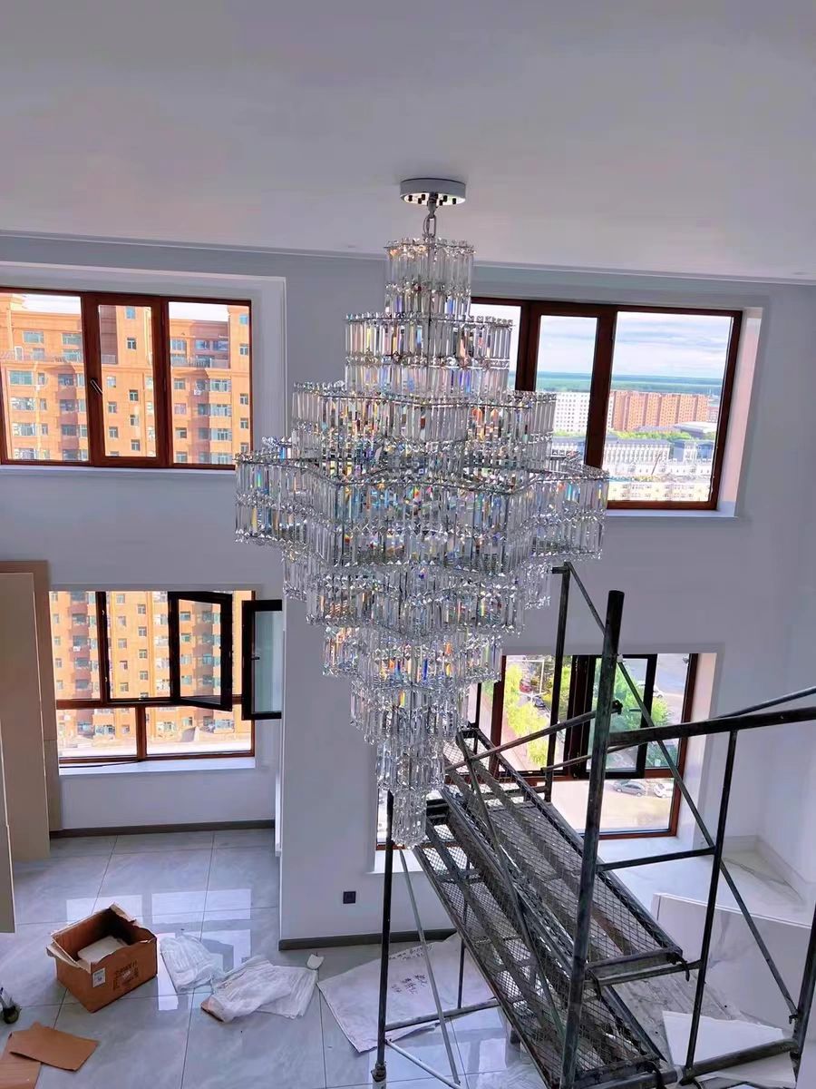 Luxury Extra Large Plaza Multi-Tier Crystal Chandelier For Hotel Hall / 2 Story Foyer / High Ceiling Living Room Chandeliers Kevinstudiolives