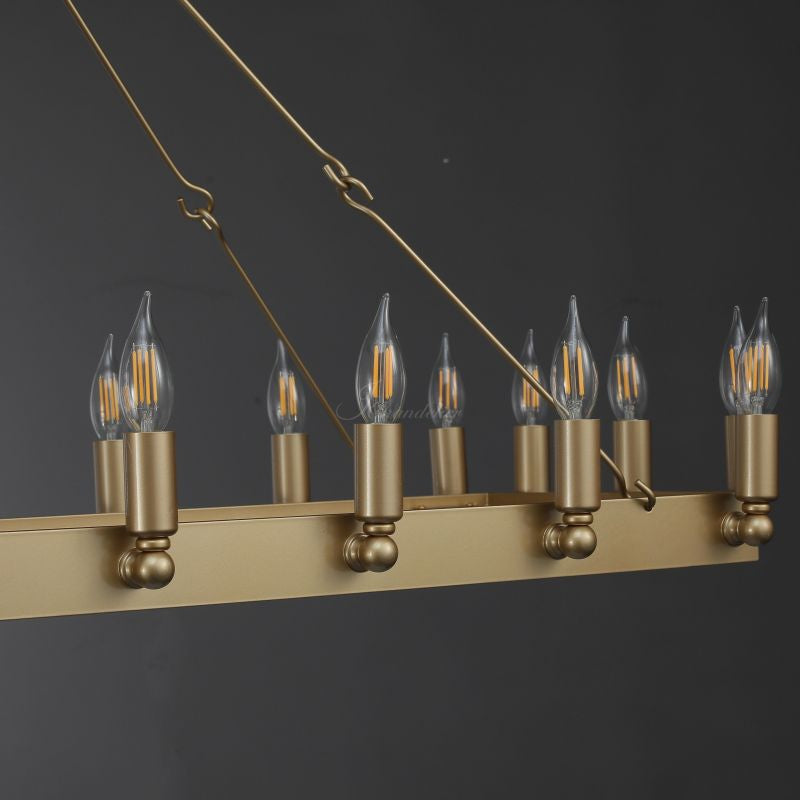 Camina Vintage Candelabra Rectangular Chandelier