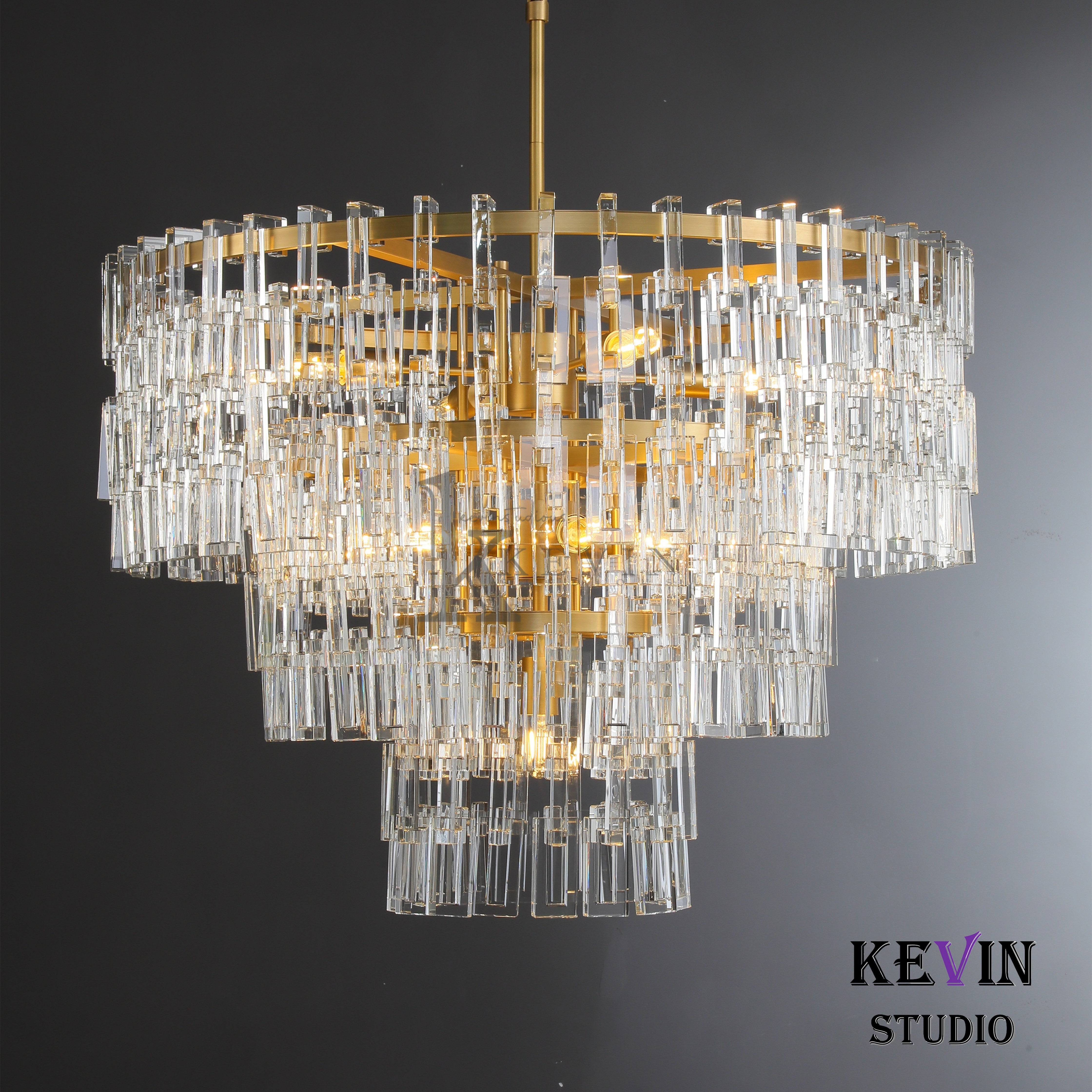 Momela Modern Tiered Round Crystal Chandelier 36'', 48", 60" chandelier Kevin Studio Inc