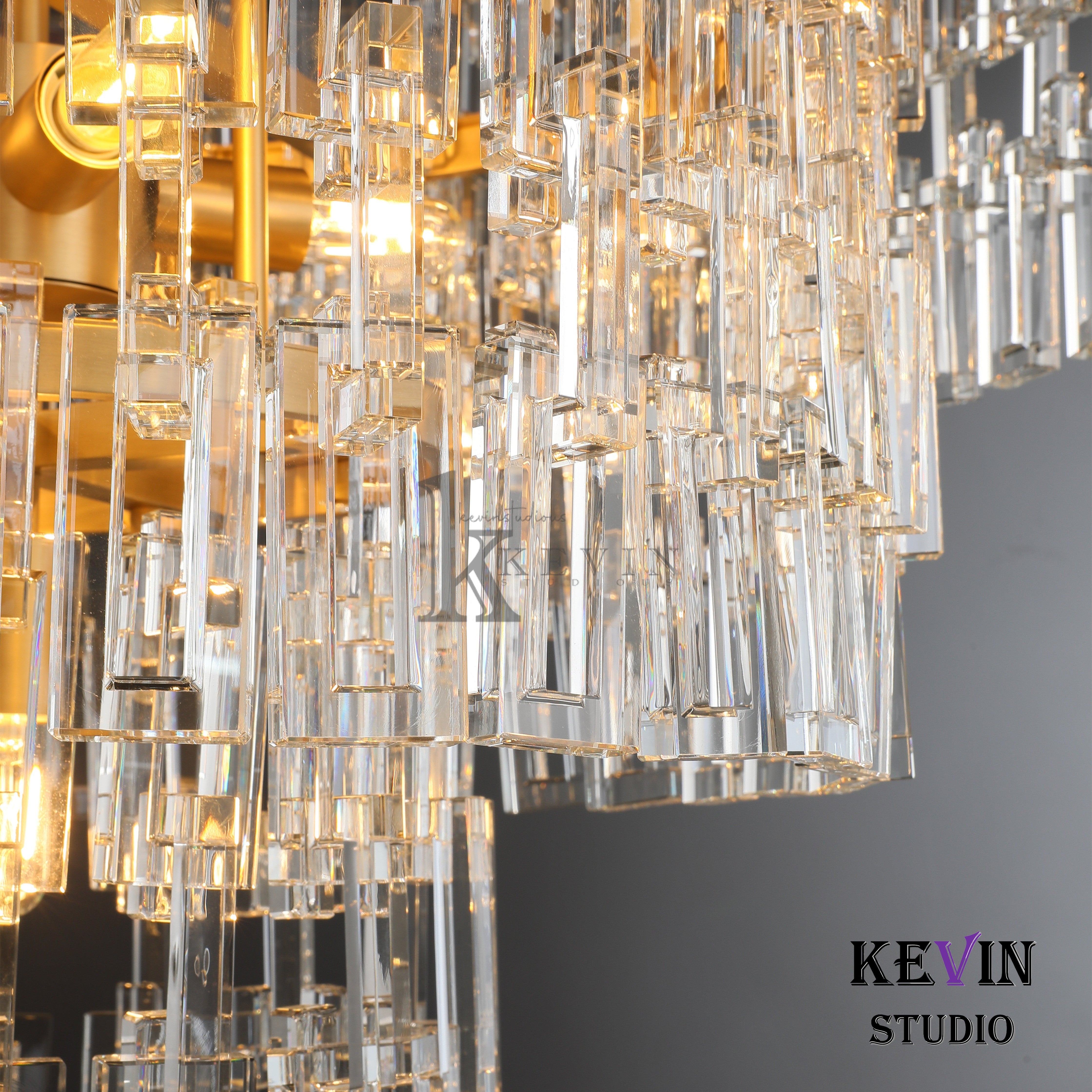 Momela Modern Tiered Round Crystal Chandelier 36'', 48", 60" chandelier Kevin Studio Inc