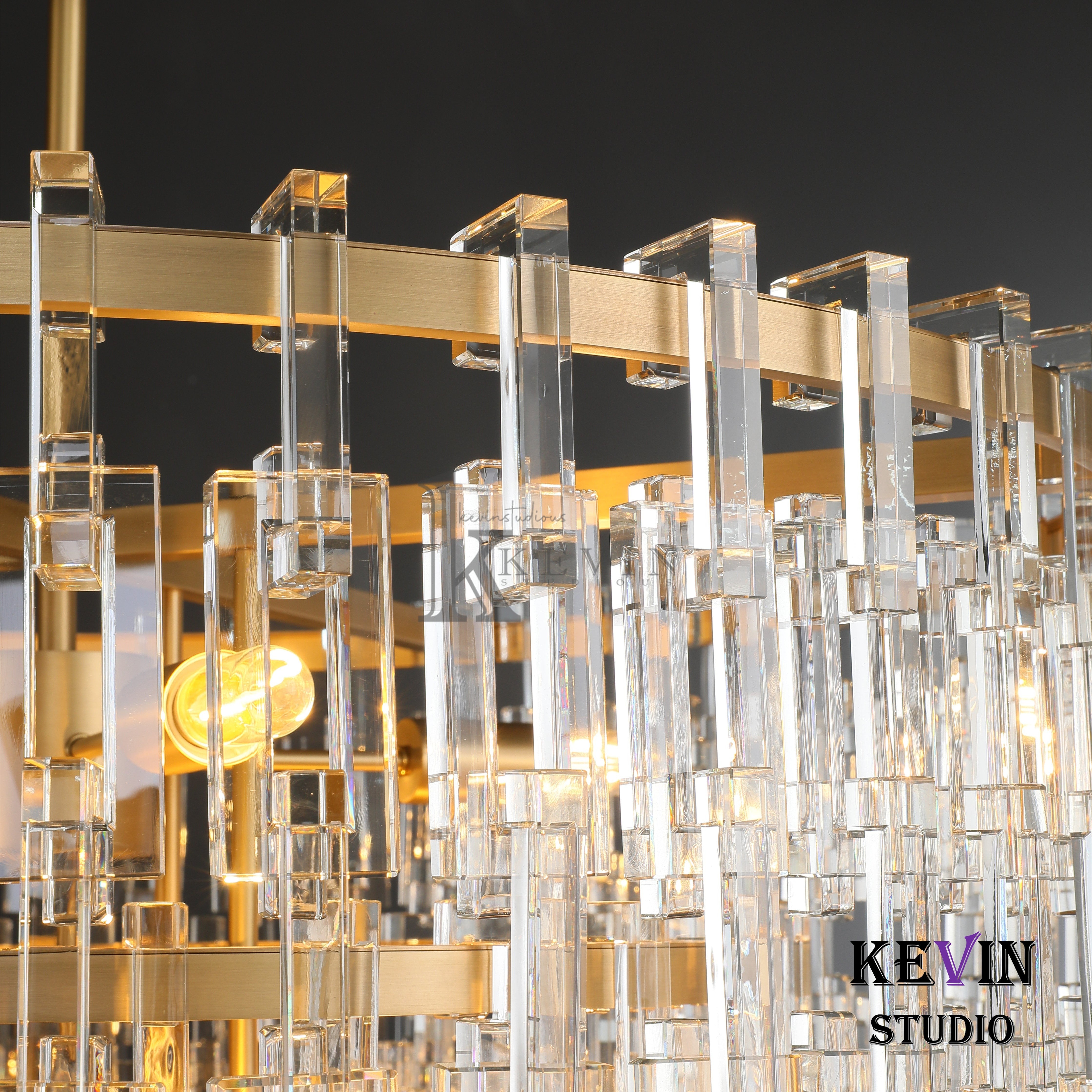Momela Modern Tiered Round Crystal Chandelier 36'', 48", 60" chandelier Kevin Studio Inc