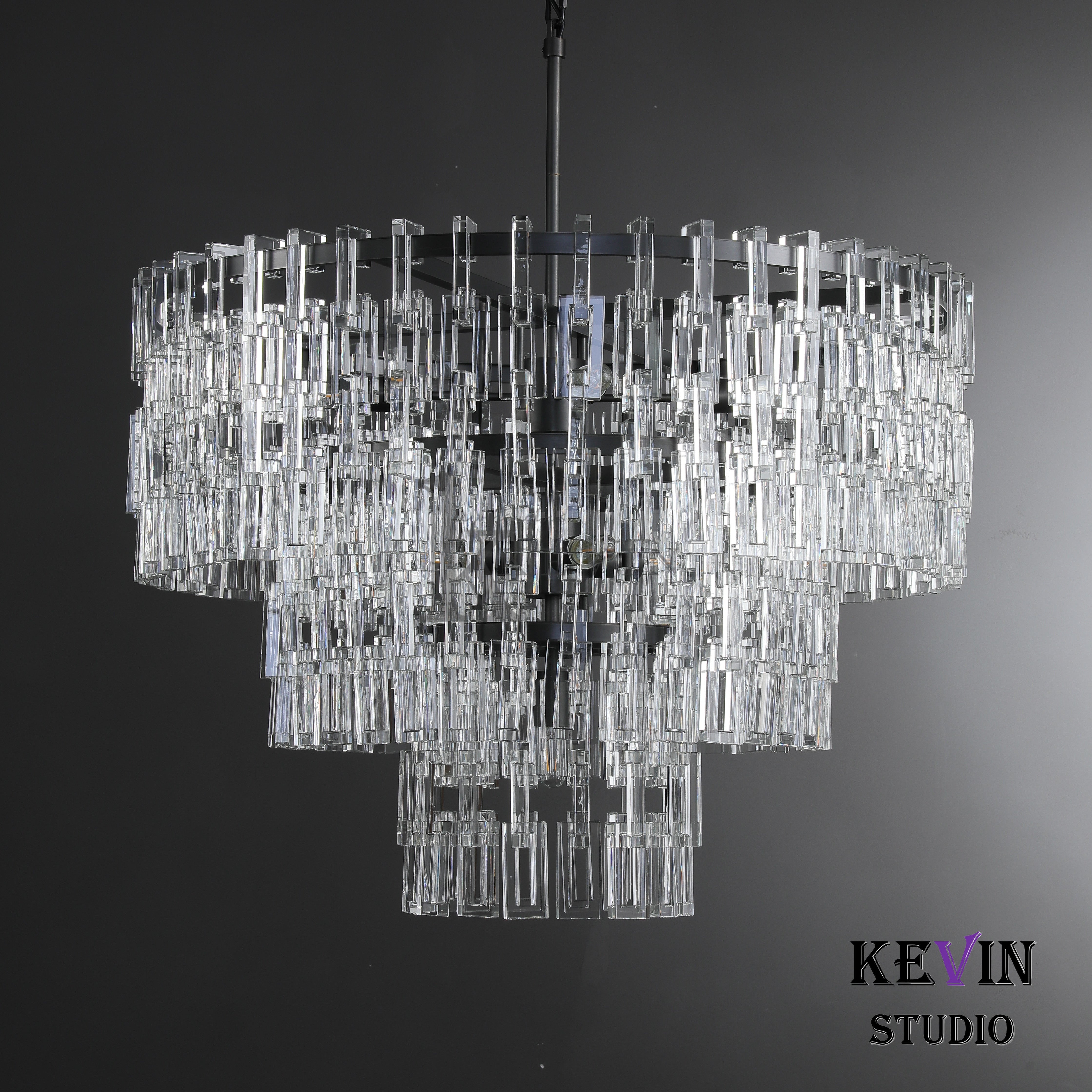 Momela Modern Tiered Round Crystal Chandelier 36'', 48", 60" chandelier Kevin Studio Inc