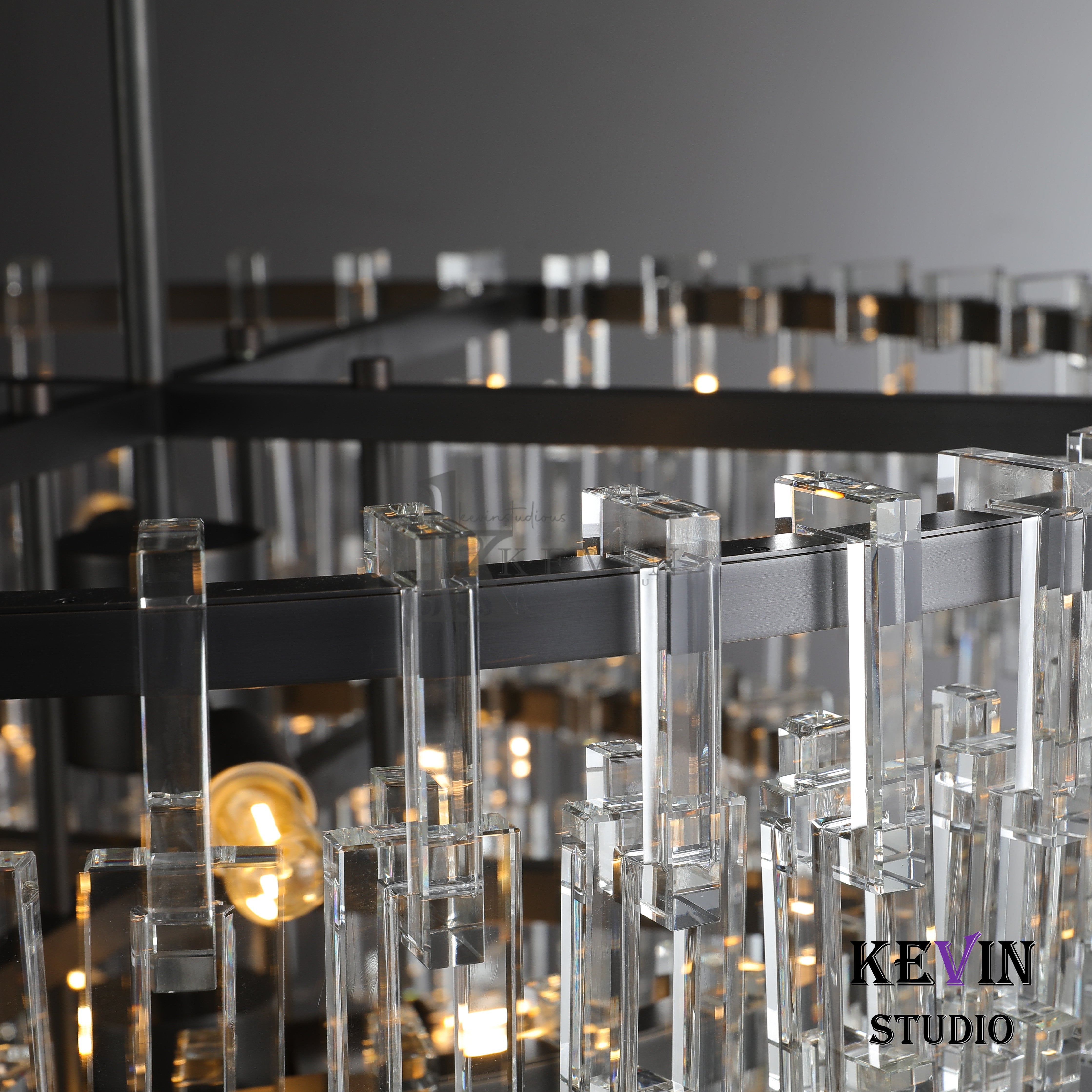 Momela Modern Round Crystal Chandelier 36", 48", 60" chandelier Kevin Studio Inc