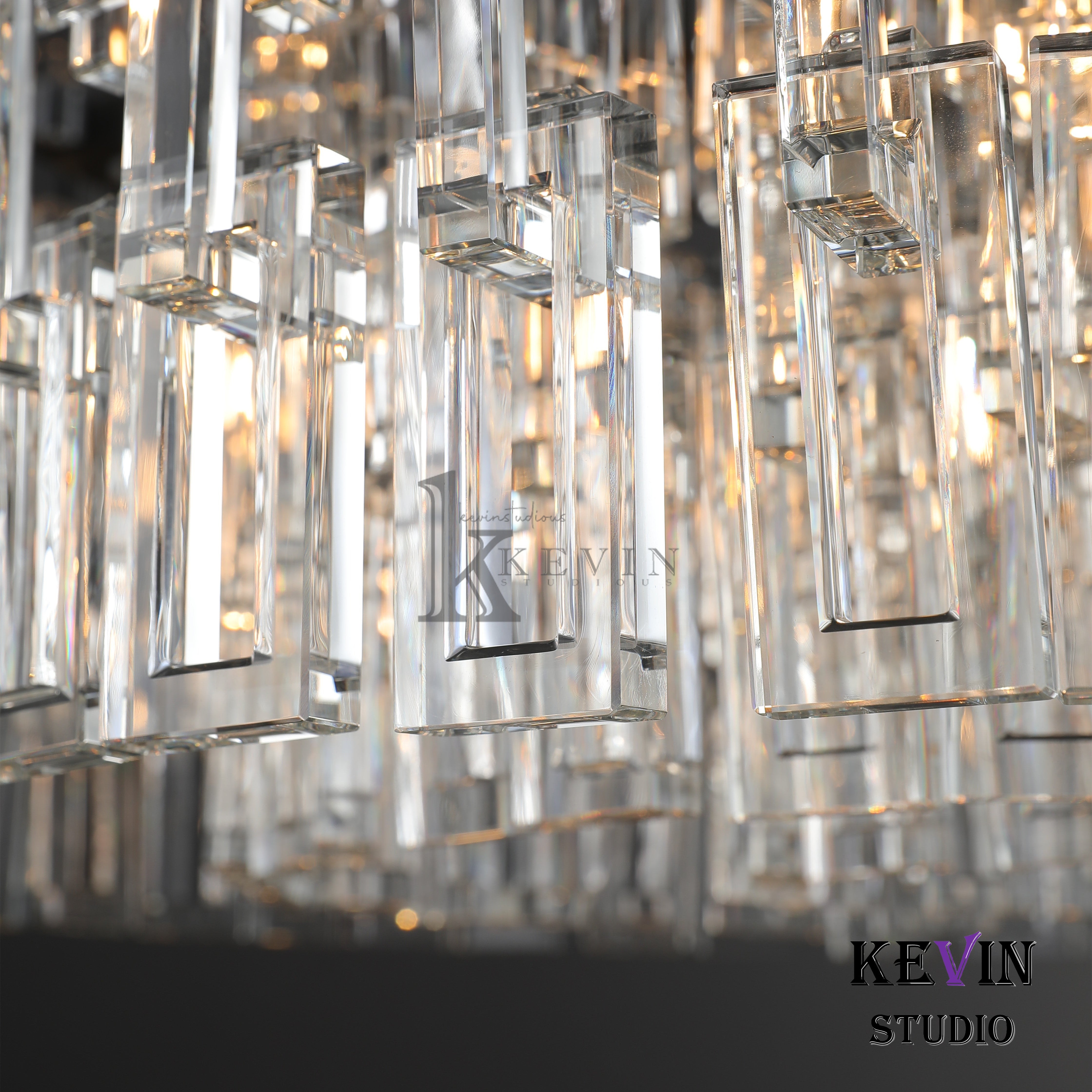 Momela Modern Round Crystal Chandelier 36", 48", 60" chandelier Kevin Studio Inc