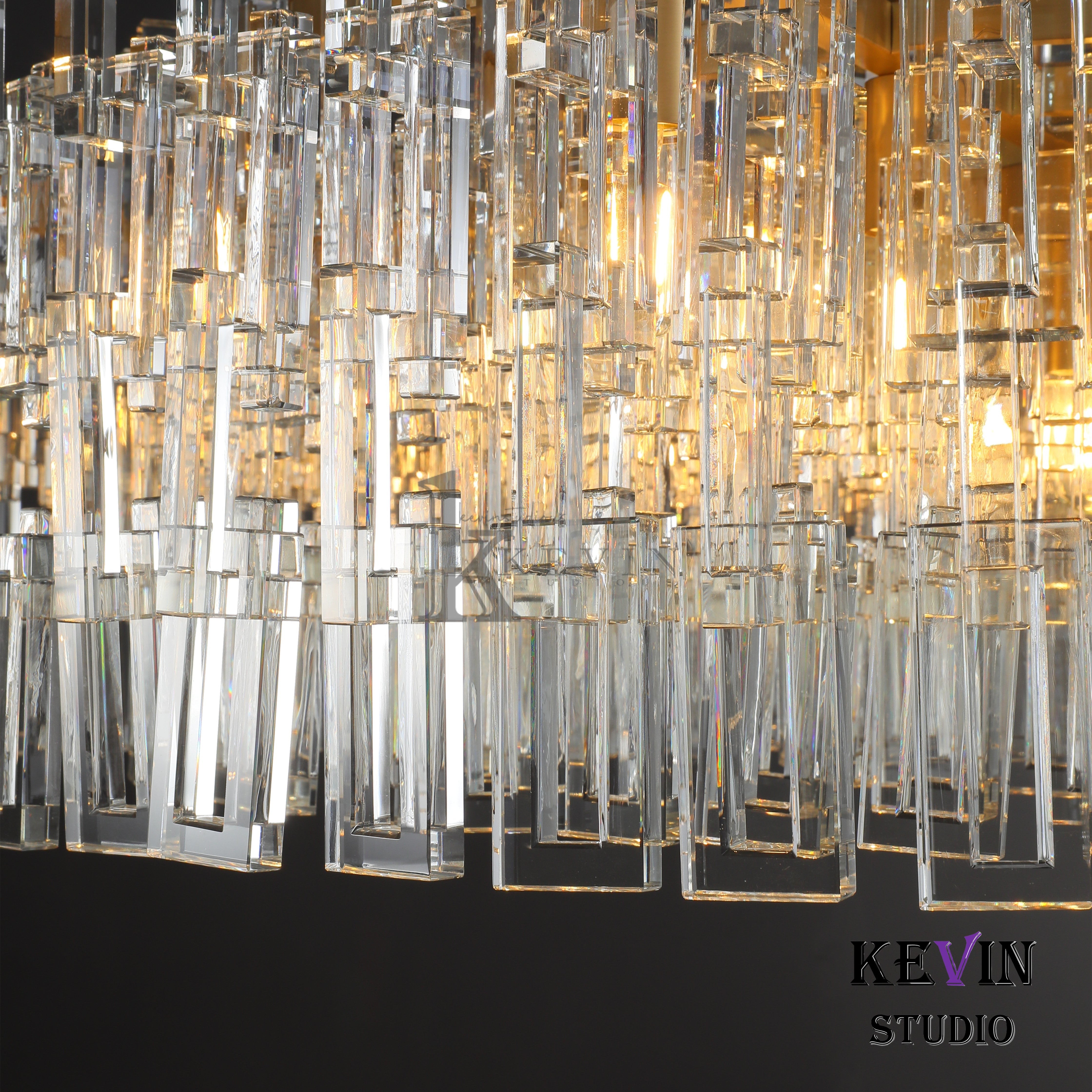 Momela Modern Round Crystal Chandelier 36", 48", 60" chandelier Kevin Studio Inc