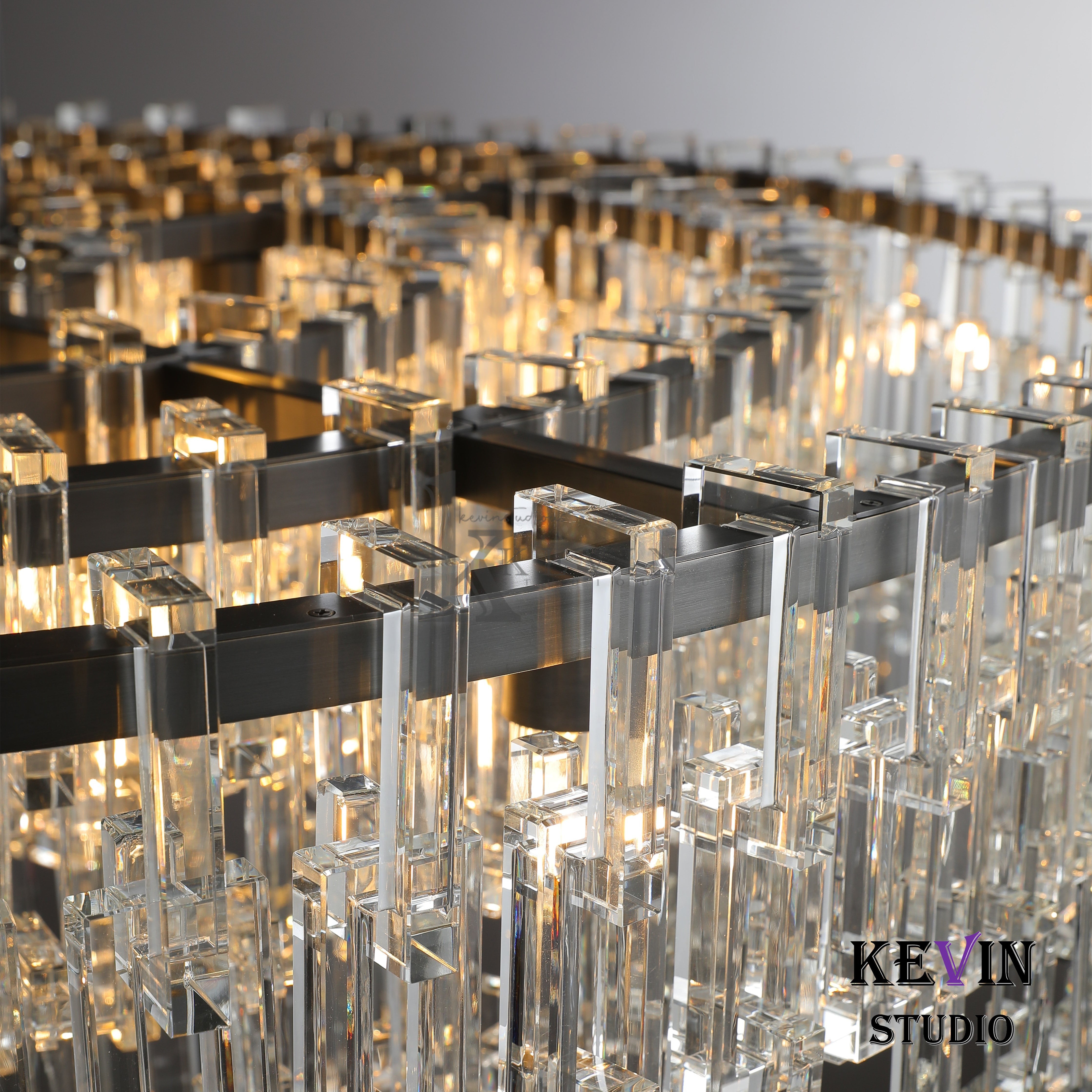 Momela Modern Tiered Round Crystal Chandelier 36'', 48", 60" chandelier Kevin Studio Inc