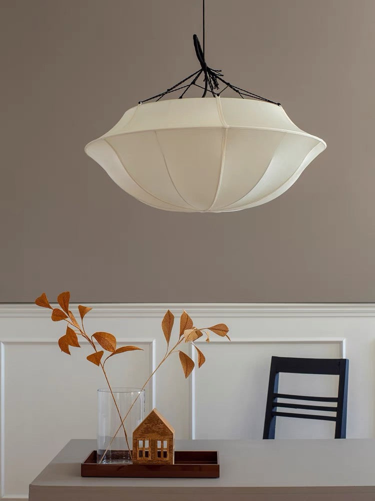 Vintage French Style Cream White Silk Umbrella Chandelier Chandeliers Kevinstudiolives