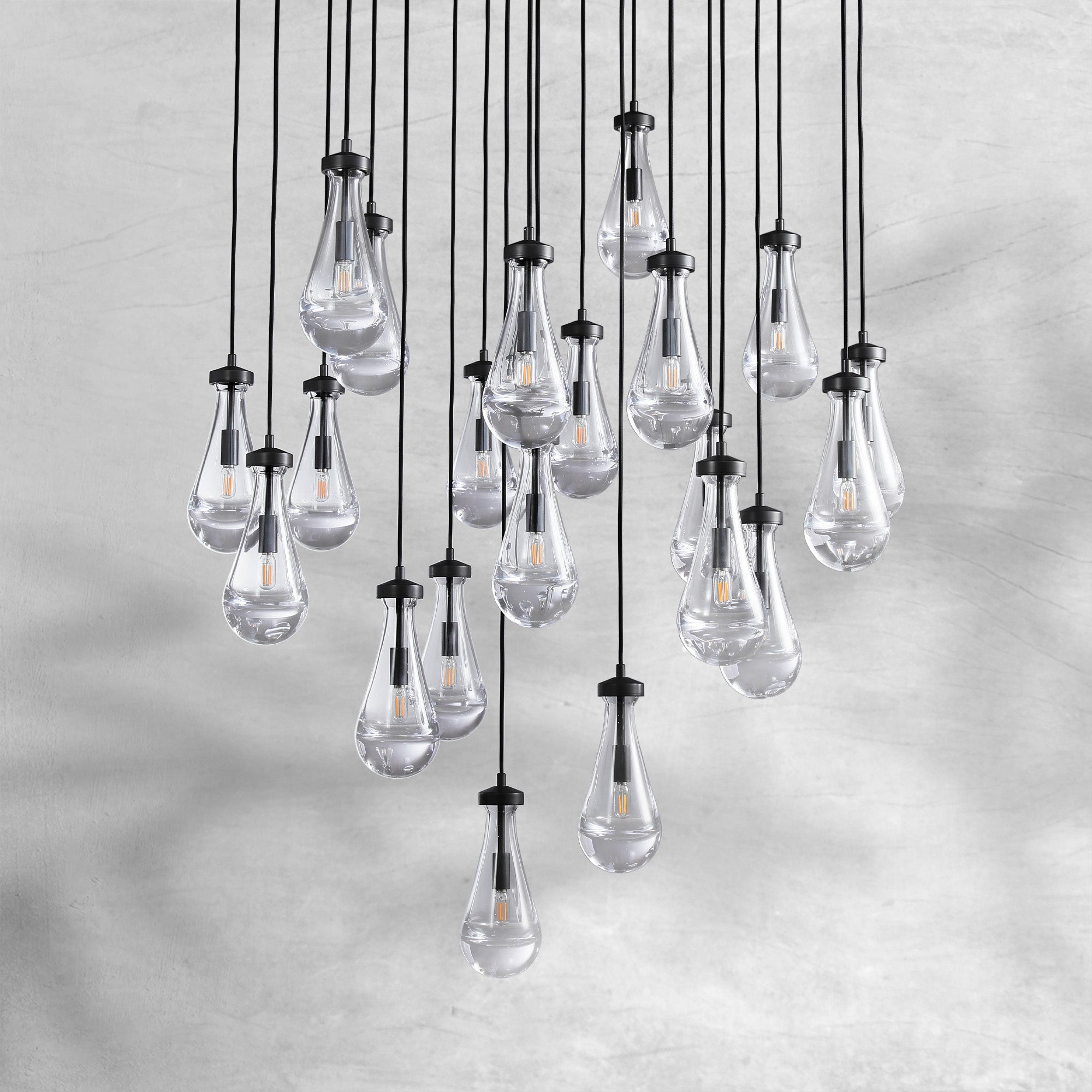 Raindrop Round Chandelier 18" 36" 47" 60"