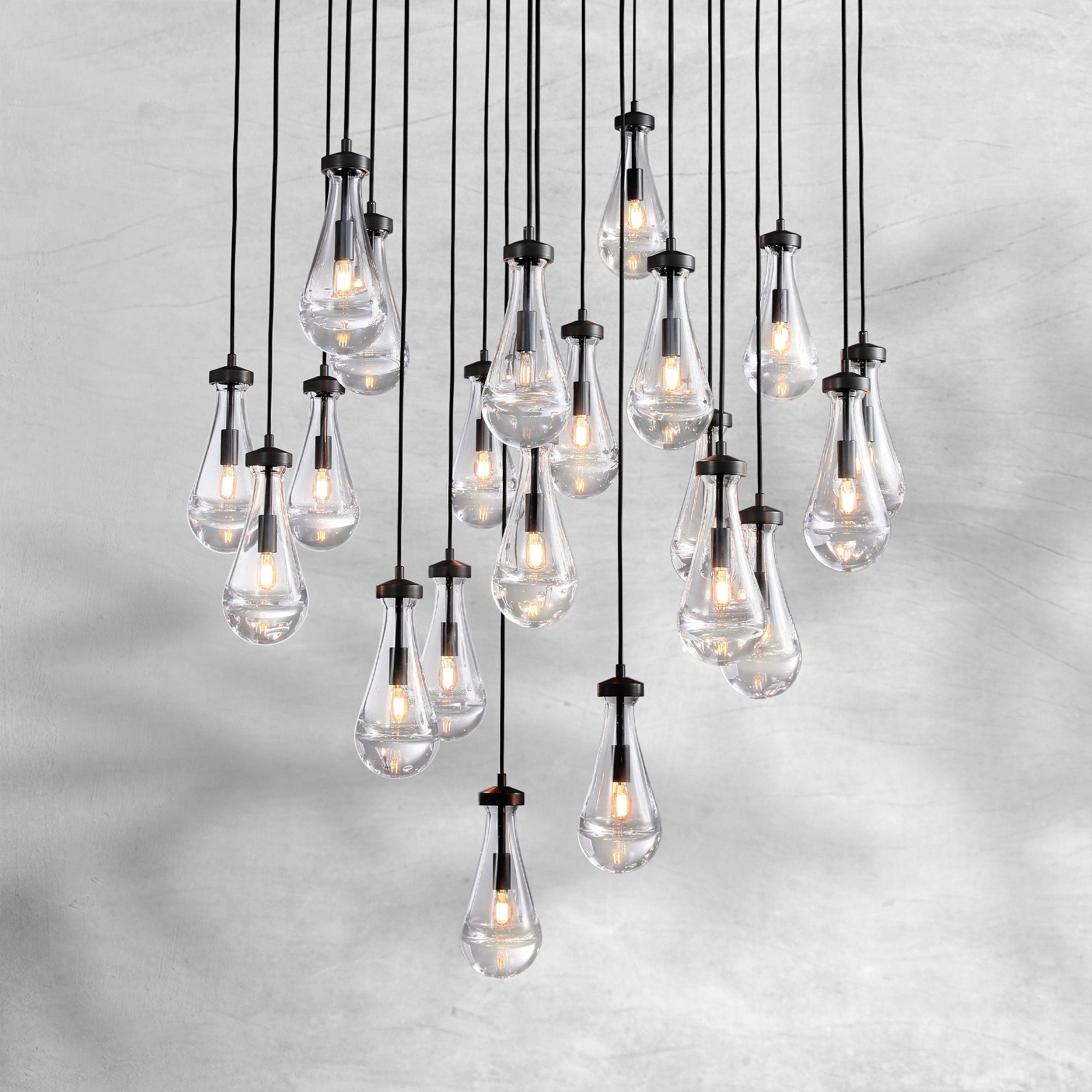 Raindrop Round Chandelier 18" 36" 47" 60"
