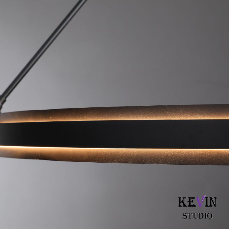 Baise Modern Round & Retangular Black Chandelier chandelier Kevin Studio Inc