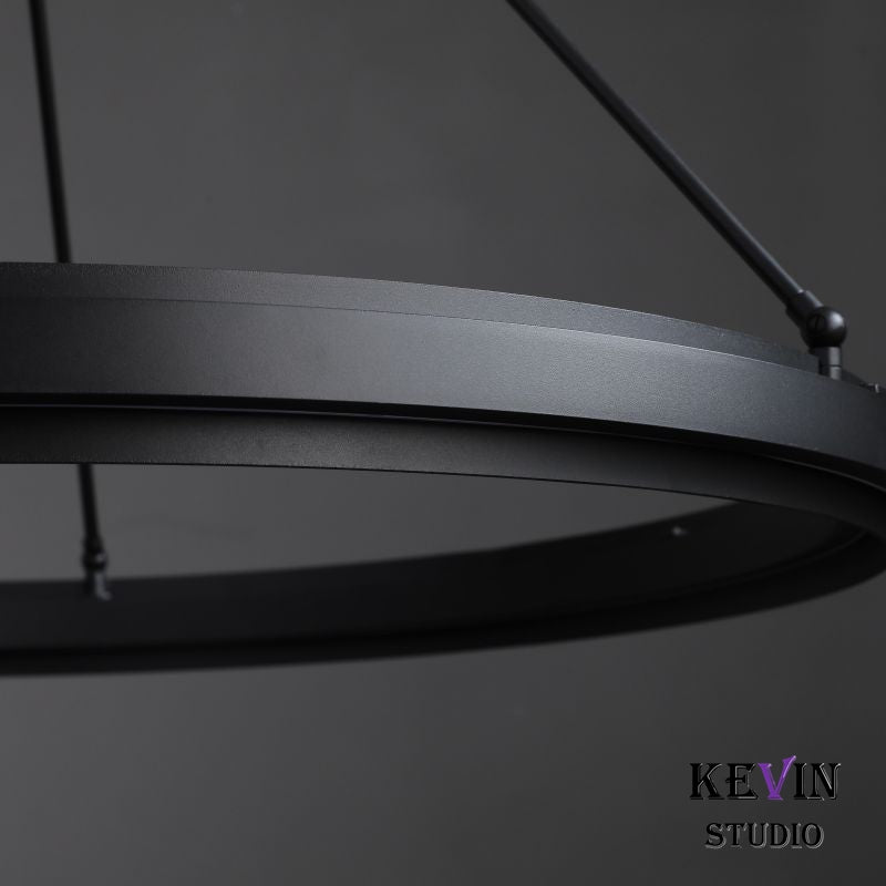 Baise Modern Round & Retangular Black Chandelier chandelier Kevin Studio Inc